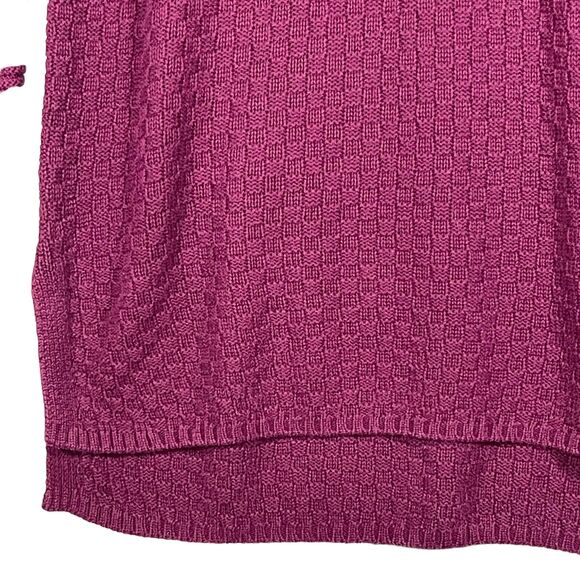 Vince Camuto Tunic Sweater Women Size L Longer Length Textured Knit Purple R72 - Picture 6 of 14